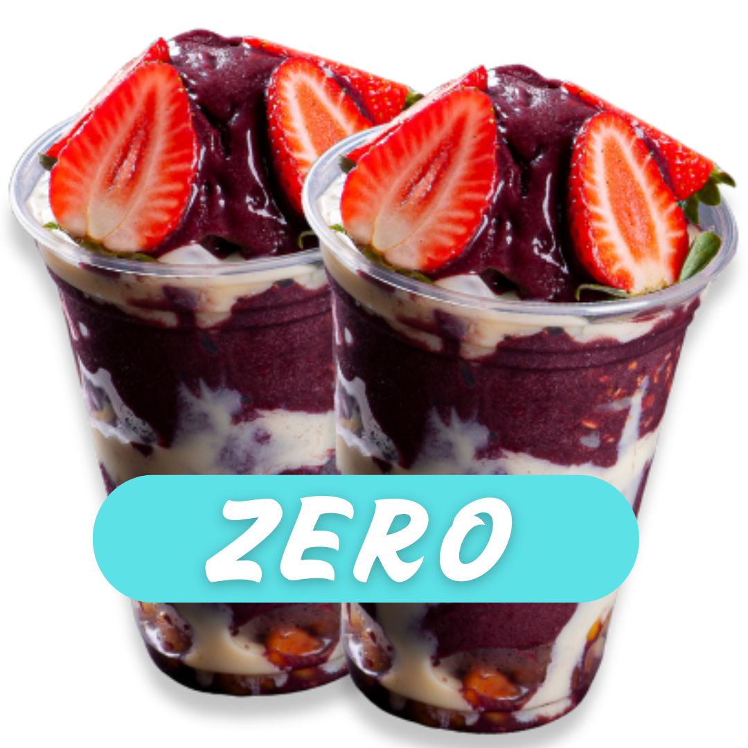 2 Copos de Açaí 300ml Zero